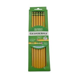 Ticonderoga 24 Count Pencils #2 HB Unsharpened The‎ World's Best Pencil